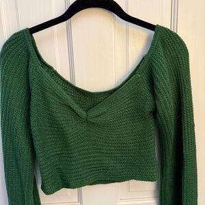 green knit long sleeve